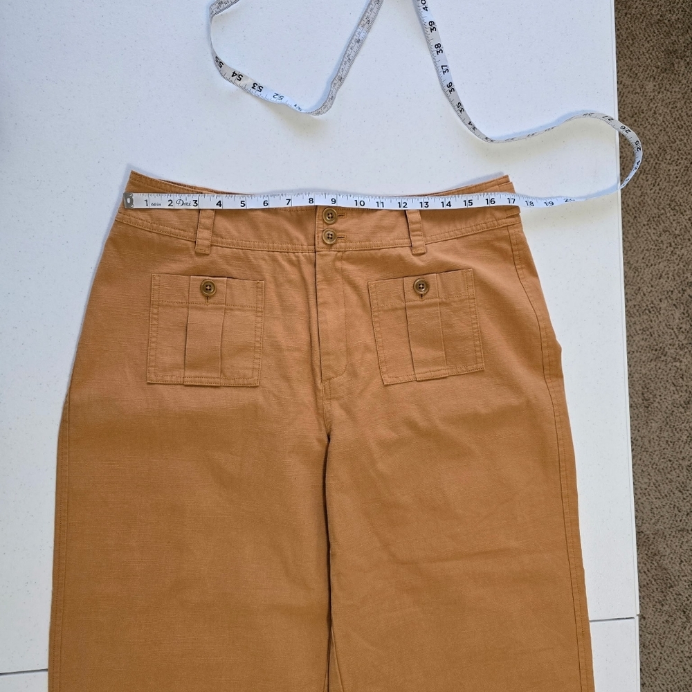 Sundance Rust-Copper Cropped Wide-Leg Pants - Picture 8 of 10